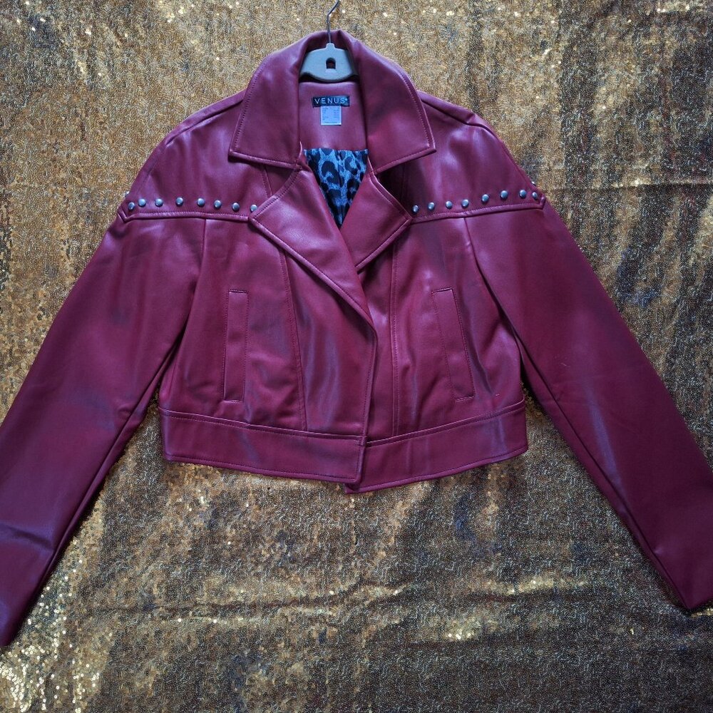 Venus Faux Leather with Jacket with Studs Size S